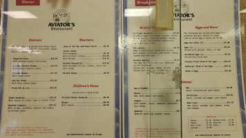 Aviator's Catering menu