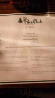 Pine Club menu