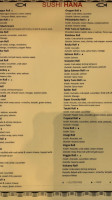 Sushi Hana menu