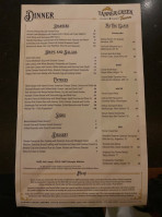 Tanner Creek Tavern menu