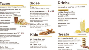 Starbird Chicken menu