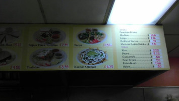 Tacos Chapala menu