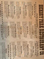 Hickory Park Co menu