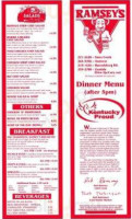 Ramsey's Diner Tates Creek menu
