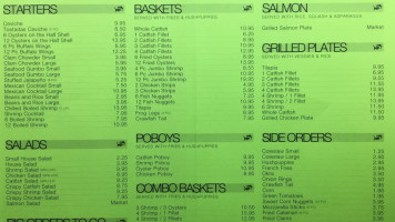 Catfish House menu