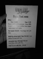 One Love Lounge menu