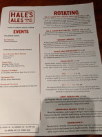 Hale's Ales Brewery Pub menu
