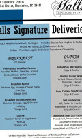 Halls Signature Events At 5 Faber food