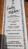 Lucky Kitchen menu
