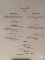 Boulevard Lounge Cafe menu