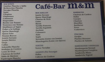 Café M M menu