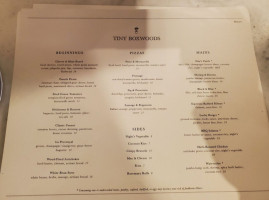 Tiny Boxwoods Austin menu