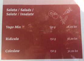 Ridimutak Beach menu