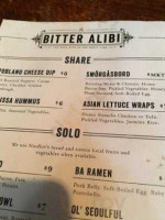 Bitter Alibi (the) menu