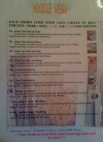 Thai Garden & Noodle House menu