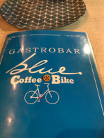 Blue Coffee Bike outside