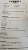 O'donnell's Market menu