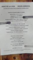 Meson Sorrosal menu