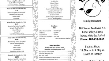 Turner Inn Family Restaurant menu