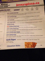 Jessy's Pizza menu