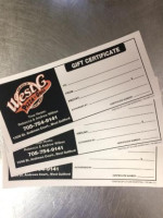 West G Pizza Grill menu