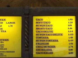 Taco Bravo menu