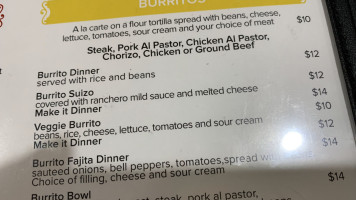 Taquria Susupuato menu