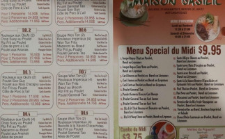 Maison Basilic menu