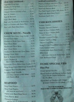 Winfield Chinese menu