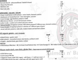Salmon n' Bannock menu