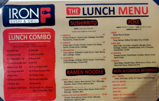 Iron Fish Sushi And Grill menu
