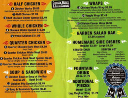 Chicken Works Salad Company menu