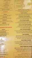 Boru Ramen menu