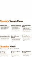 Chando's Tacos menu