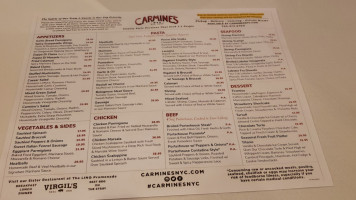 Carmine's Italian Las Vegas menu