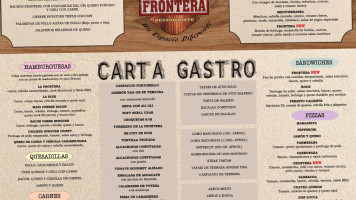 La Frontera menu