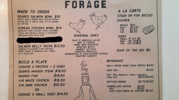 Forage menu