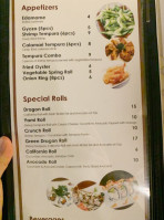 Fuji Teppanyaki Sushi menu