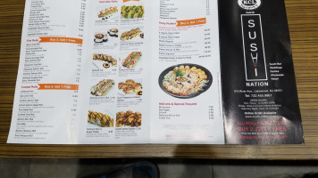 Sushi Nation menu