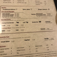 Shabu House menu