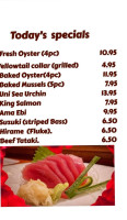 Sushi O Sushi menu