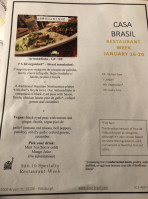 Casa Brasil menu