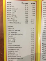 Snackbar Bij De Brugge menu