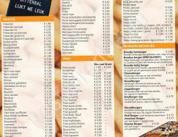 Cafetaria Rikken menu