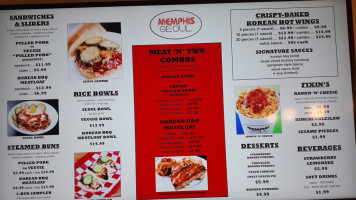 Memphis Seoul menu