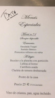 Txapo menu