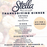 Stella Southern Cafe menu