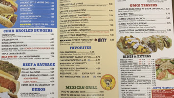 Joey's Red Hots, Morgan Park menu