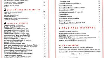 Little Frog menu
