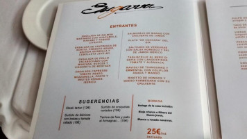 Sugarri menu